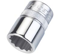 Hazet Douille à 12 pans - Carré creux 10 mm (3/8 pouce) - Profil Traction à 12 pans extérieurs - Taille: 1/2 - Longueur totale: 27.5 mm - 880AZ-1/2