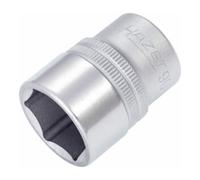 HAZET Douille 900-21 I carré d'entraînement de 12,5 mm, ouverture de clé de 21 mm, avec moletage I douille avec surface chromée et polie pour commande manuelle'.