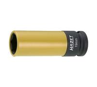 Hazet Douille à 6 pans à chocs - Carré creux 12,5 mm (1/2 pouce) - Profil Traction à 6 pans extérieurs - Taille: 19 - Longueur totale: 85 mm - 903SLG-19