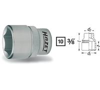 Hazet Douille à 6 pans - Carré creux 10 mm (3/8 pouce) - Profil Traction à 6 pans extérieurs - Taille: 17 - Longueur totale: 29.5 mm - 880-17