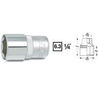 Hazet Douille à 6 pans - Carré creux 6,3 mm (1/4 pouce) - Profil Traction à 6 pans extérieurs - Taille: 5/16 - Longueur totale: 25 mm - 850A-5/16