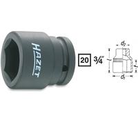 HAZET Douille à choc 1000S-24 6 pans extérieurs 24 mm Longueur 50 mm Propulseur 3/4" (20 mm) 1 pc