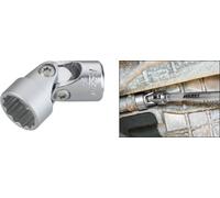 Hazet Douille articulée (à 12 pans) - Carré creux 10 mm (3/8 pouce) - Profil Traction à 12 pans extérieurs - Taille: 18 - Dimension: 46.8 - 880G-Z18