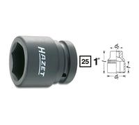 HAZET Douille de force (6 pans) 1100S-30 s : 30 mm Carré creux 25 mm (1")