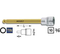 Hazet Douille mâle - Carré creux 10 mm (3/8 pouce) - Profil à 6 pans intérieurs - Taille: 10 - Longueur totale: 116 mm - 8801KK-10