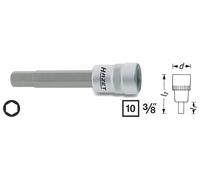 Hazet Douille mâle - Carré creux 10 mm (3/8 pouce) - Profil à 6 pans intérieurs - Taille: 10 - Longueur totale: 85 mm - 8801-10