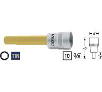 Hazet Douille mâle - Carré creux 10 mm (3/8 pouce) - Profil à 6 pans intérieurs - Taille: 5 - Longueur totale: 60 mm - 8801-5