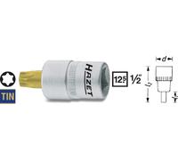 Hazet Douille mâle TORX - Carré creux 12,5 mm (1/2 pouce) - Profil TORX intérieur - Taille: T 50 - Longueur totale: 55 mm - 992-T50