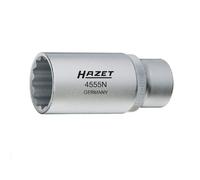 Hazet Douille spéciale pour injecteurs - Carré creux 12,5 mm (1/2 pouce) - Profil à 12 pans extérieurs - Taille: 27 - Longueur totale: 85 mm - 4555N