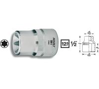 Hazet Douille TORX - Carré creux 12,5 mm (1/2 pouce) - Profil TORX extérieur - Taille: E 20 - Longueur totale: 38 mm - 900-E20