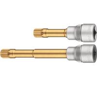 HAZET Douille tournevis 1/2 pouce 2584-12/2, polygonale intérieure XZN 12mm, pour AUDI VW SEAT ŠKODA, deux longueurs, pour espaces de montage réduits