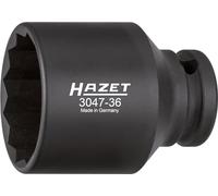 HAZET Douilles à choc, pour visseuses de machines 3047-36 I Hexagone double I Clé de 36 mm I Pour actionnement de machines'.