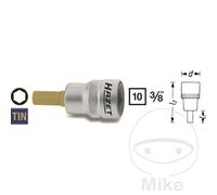 HAZET Embout de tournevis Allen 3/8 10 MM 43.5 MM
