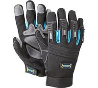 HAZET Gants de mécanicien 1987-5L I Gants antidérapants et résistants à l'abrasion en taille L I Respirants et lavables I Protection idéale pour les tâches exigeantes I Matière : similicuir et PVC''.