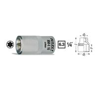 HAZET HAZET 1/4" Außen-TORX (TX) Steckschlüsseleinsatz E 11