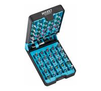 HAZET BitE-Box 2240N/51 I Jeu de 51 embouts de tournevis, Sortie : Pozidriv, hexagonal 6,3 (1/4 pouce), cruciforme, Tamper Resistant TORX, hexagonal femelle, fendu, TORX femelle