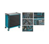 HAZET HAZET Chariot d'atelier Assistant 179NXL, assortiment 179NXL-7/382, 382 pcs, tiroirs plats : 5× 81 x 696 x 398 mm, tiroirs hauts : 2× 166 x 696 x 398 mm Quantité:1