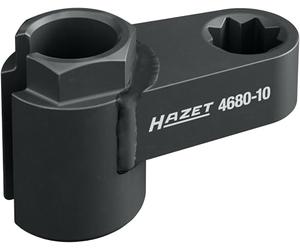 HAZET Insert pour sonde de gaz d'échappement 4680-10, 1/2" double carré, SW 20 mm, extérieur hexagonal, pour sondes lambda, capteurs NOX, capteurs de filtre à particules