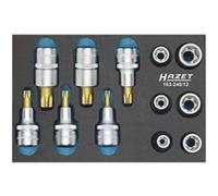 HAZET Jeu 163-245/12 ∙ Carré Creux 12,5 mm (1/2 Pouce) extérieur, Profil TORX intérieur ∙ Nombre d'outils : 12, Multicolore Multicolore G