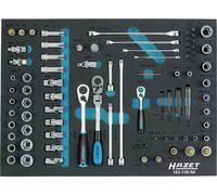 Hazet Jeu de clés à douille métrique 1/4 (6.3 mm), 3/8 (10 mm), 1/2 (12.5 mm) 90 pièces 163-139/90