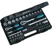 Hazet 882 Jeu de Clés à douilles carré creux 10/6,3 mm hexagone massif 1/4'' profil à fente/traction à 6 pans extérieurs/6 pans intérieurs profil PH/PZ/nombre d'outils 46