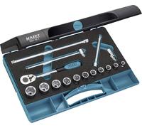 HAZET Jeu de clés à douilles 880N-1 – carré creux 10 mm, profil traction 6 pans, 16 outils