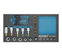 HAZET Jeu de clés à Douilles 163-192/24 12,5 mm (1/2, Carré Creux 6,3 mm (1/4 Pouce) extérieur, Profil TORX intérieur ∙ Nombre d'outils : 24, Multicolore Multicolore G