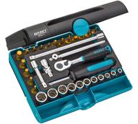 HAZET Jeu de clés à douilles - Carré 6,3 mm (1/4'') - 34 pièces
