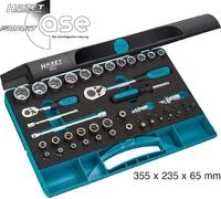 Hazet Jeu de clés à douilles - Carré creux 10 mm (3/8 pouce), Carré creux 6,3 mm (1/4 pouce), Hexagone massif 6,3 (1/4 pouce) - Profil Traction à 6 pans extérieurs, Profil à 6 pans intérieurs, Profil