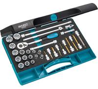 Hazet Jeu de clés à douilles - Carré creux 10 mm (3/8 pouce) - Profil Traction à 6 pans extérieurs, Profil à 6 pans intérieurs, Profil Phillips PH, Profil à fente - Nombre d'outils: 32 - 885N