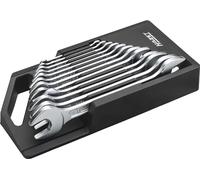 HAZET Jeu de clés à fourche double 450N/12NRS I Profil extérieur hexagonal 6 x 7-30 x 32 I 12 pièces I Dans supports de serrage robustes en plastique I Couple maxi : 12 Nm '.