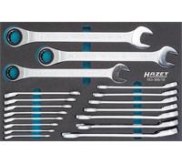 HAZET Jeu de clés mixtes à cliquet 163-366/18 ∙ Profil Traction à 12 pans ext...