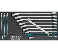 HAZET Jeu de clés mixtes à cliquet 163-385/12 Profil extérieur hexagonal double traction 8 - 19 Nombre d'outils : 12