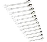 HAZET Jeu de clés mixtes à cliquet 606N/12 – 12 pièces, ouverture métrique 8–19 mm