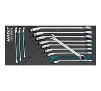 Hazet Jeu de clés mixtes à cliquet Module 163-509/12, taille 1/3+, Clé plate