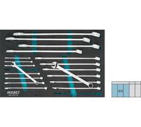 Hazet Jeu de clés mixtes - Profil Traction à 12 pans extérieurs - Nombre d'outils: 19 - 163-210/19