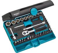 HAZET Jeu de cls douilles 853-1 Hexagone massif 1/4 pouce (6,3mm), Carr creux...