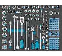 HAZET Jeu De Douilles 122 Pièces 6,3Mm 1/4" 10Mm 3/8 12,5 1/2 6,3 1/4 163-513