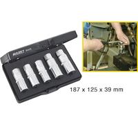 Hazet Jeu de douilles d'extraction de goujons filetés - Carré creux 12,5 mm (1/2 pouce) - Nombre d'outils: 5 - 844/5