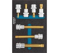 Hazet Jeu de douilles mâles - Carré creux 10 mm (3/8 pouce) - Profil denture multiple intérieur XZN - Dimension: 172 x 114 - Nombre d'outils : 7 - 163-460/7
