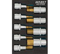 Hazet Jeu de douilles mâles - Carré creux 12,5 mm (1/2 pouce) - Profil à 6 pans intérieurs - Nombre d'outils: 9 - 163-270/9