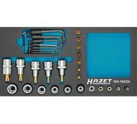 Hazet 163-192/24 Jeu de Clés à douilles/carré creux 12,5/6,3 mm torx extérieur/intérieur/nombre d'outils 24