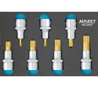 HAZET Jeu de douilles tournevis (XZN) 163-243/7 Carré creux 12,5 mm (1/2 pouce) Profil intérieur polydenté XZN M6 - M18 Nombre d'outils : 7