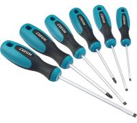 Jeu de tournevis HAZET 810/6PZ I Jeu de 6 outils, 4 tournevis à fente et 2 tournevis à profil Pozidriv I manche antidérapant à 3 composants pour une transmission de force maximale'.