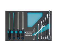HAZET Jeu d'outils HAZET, double clé à fourche, limes 163-55/15 15 pièces Quantité:1