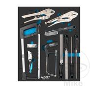 HAZET Jeu universel 163D-11/11, 11 pièces, avec pinces de préhension, scies à métaux, limes, couteaux pliants et brosse pour étriers de freins pour de multiples applications'.