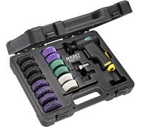 HAZET Kit de brosses abrasives 9033-11/17 I Pour un nettoyage doux et efficace des surfaces I Kit de 17 pièces