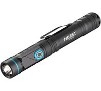 Hazet Lampe de poche LED UV 1979-75, 800 lumens, 3 modes y compris lumière UV, tête pivotante, batterie 2600 mAh, USB-C, aimant, IP44, 146 mm, distance d'éclairage jusqu'à 150 m'.