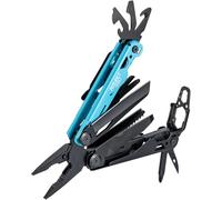 HAZET Multitool 2159-1, 13-en-1, acier inoxydable, avec pince à bec effilé, couteau, scie, tournevis, clé hexagonale, ciseaux, clip de ceinture, y compris étui de ceinture robuste