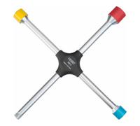 HAZET Clé en croix 705V 6 pans extérieurs 17×19×21 mm – Carré 1/2 (12,5 mm) – 380 mm